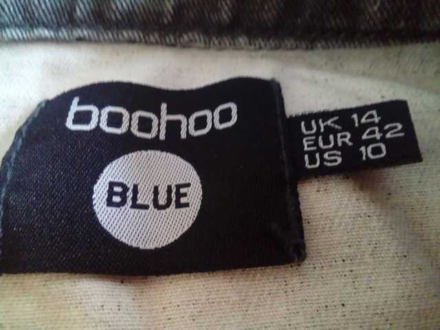 Женская джинсовая куртка камуфляж Boohoo Blue