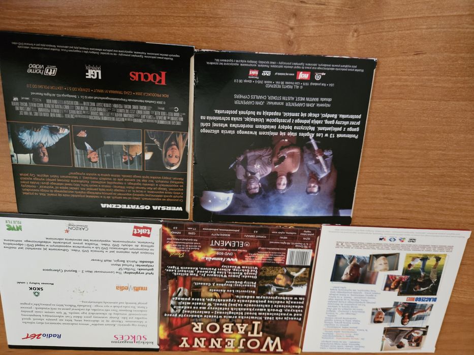 Komplet 5 filmów dvd
