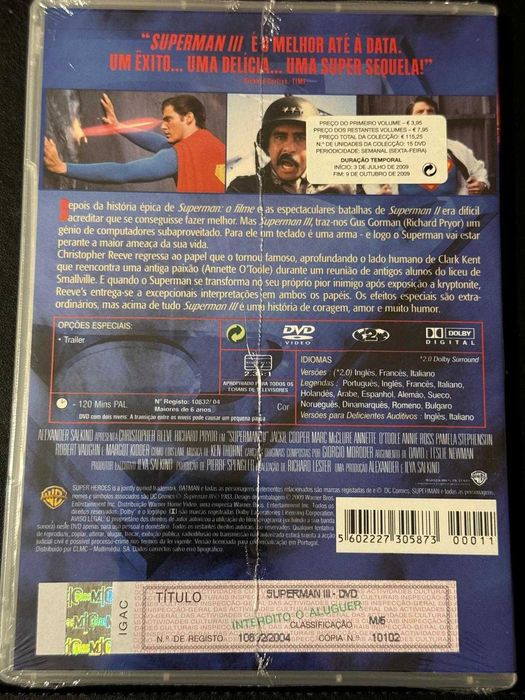 DVD do filme Superman III [Novo]