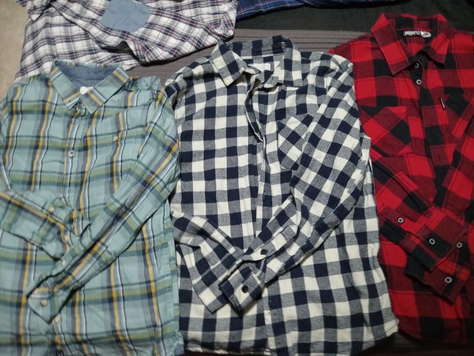 Camisas de flanela.e outras de algodão