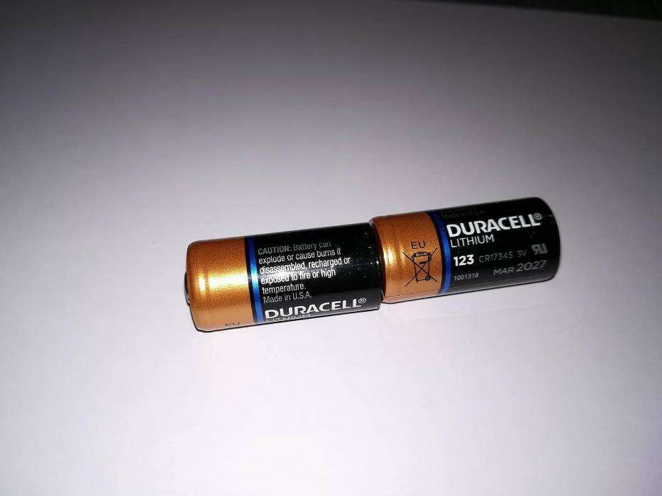 pilhas Duracell cr123a