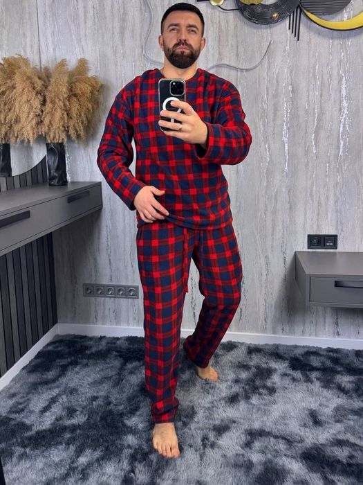 ‼️Чоловіча флісова піжама. ОПТ та роздріб. Розм: М/Л, ХЛ/ХХЛ