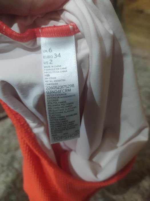 Strój kąpielowy kostium na basen jednocześciowy r 34 XS Topshop