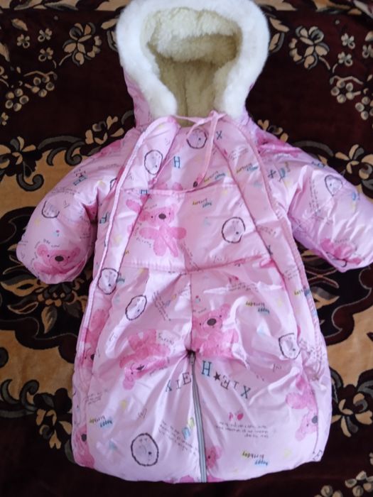 Зимовий Комбінезон - конверт 2 в 1  для дівчинки