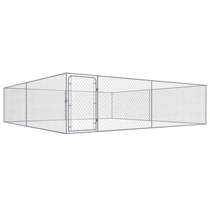 Canil de Exterior em Aço Galvanizado 4x4x1 m