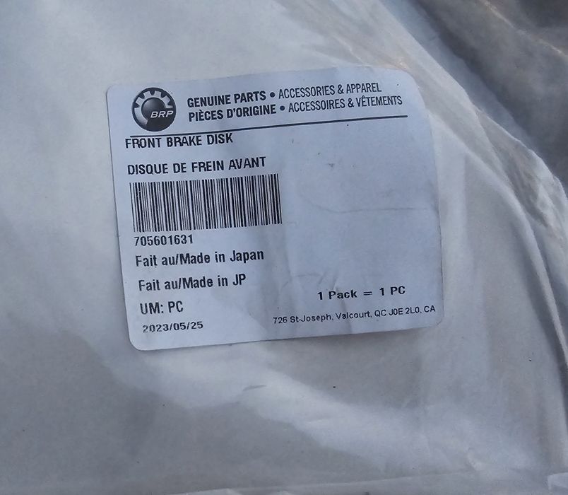 Tarcze hamulcowe Can Am Spyder przód tył ST RS