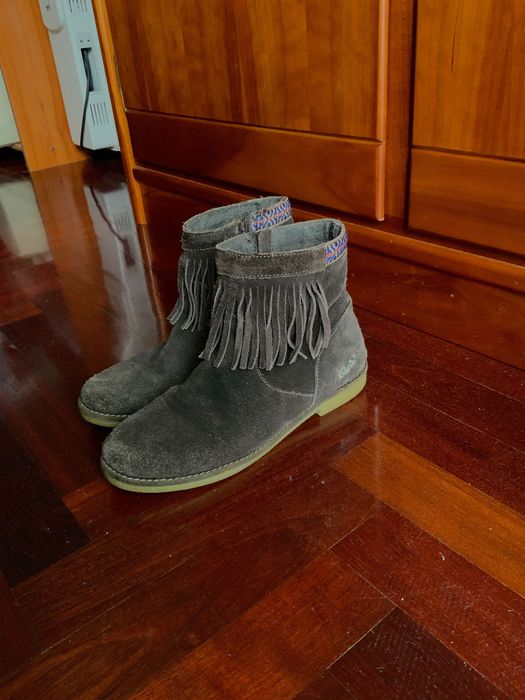 Botins de camurça castanhas tam.39