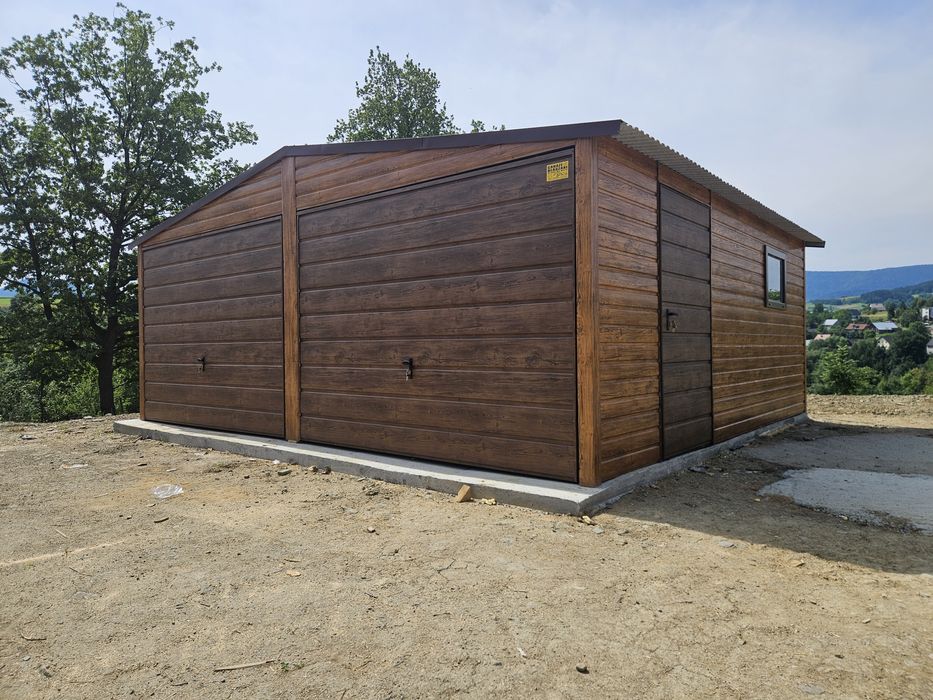 6x6 POD Garaże Blaszane Garaż Blaszany Blaszak Blaszaki Orzech