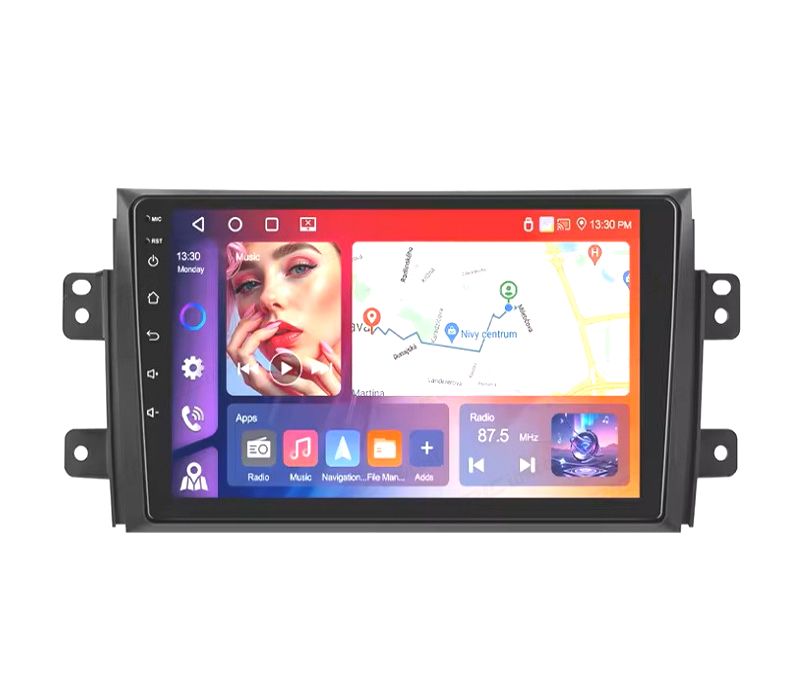 RÁDIO GPS 9'' ANDROID 13 SUZUKI SX4 06-09 2 DIN 4GB+64GB
