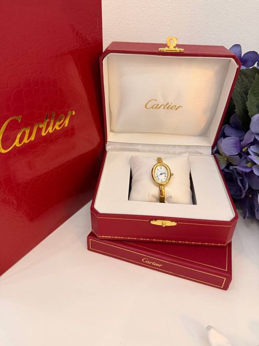 Жіночий годинник Cartier Baignoire Gold | Новий | У подарунковій коробці