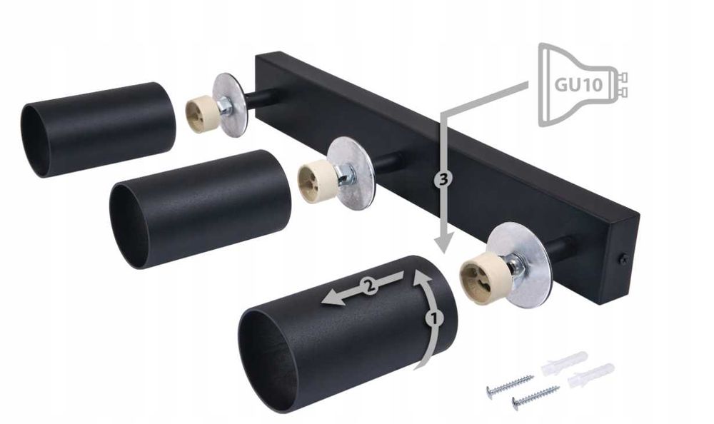 Nowoczesna LAMPA Szyna Oprawa Halogen Led Żyrandol Żarówki + GRATIS