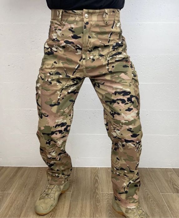Зимние штаны soft shell multicam
