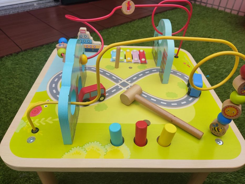 Mesa de actividades de madeira XXL