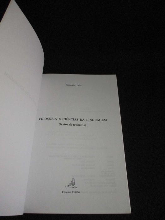 Livro Filosofia e Ciências da Linguagem Fernando Belo