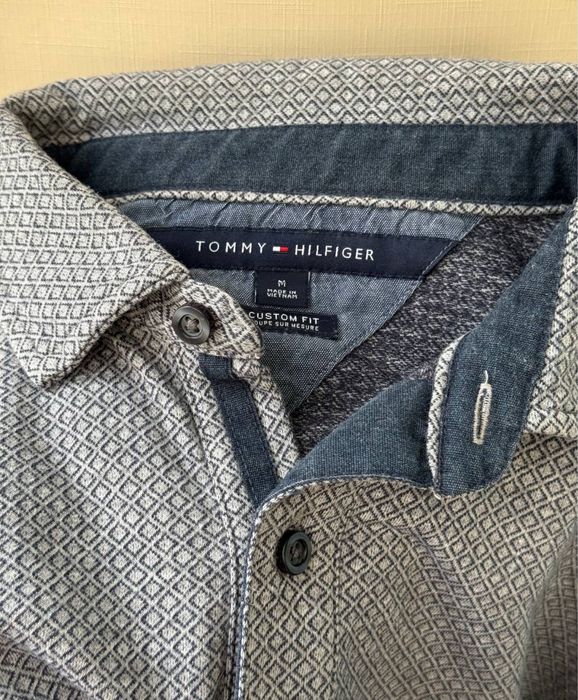 Поло Tommy Hilfiger custom fit Оригінал сіре M-L
