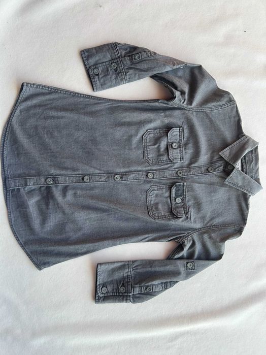 SuperDry _ Szara koszula z rękawem 3/4 roz. M _ 100% bawełna