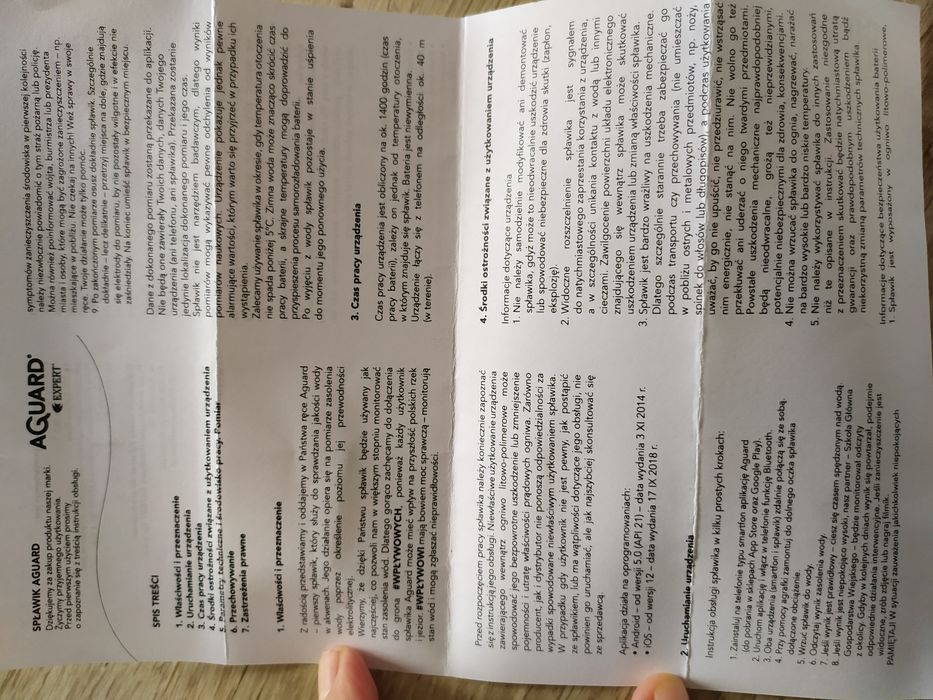 Spławik do mierzenia czystości wody