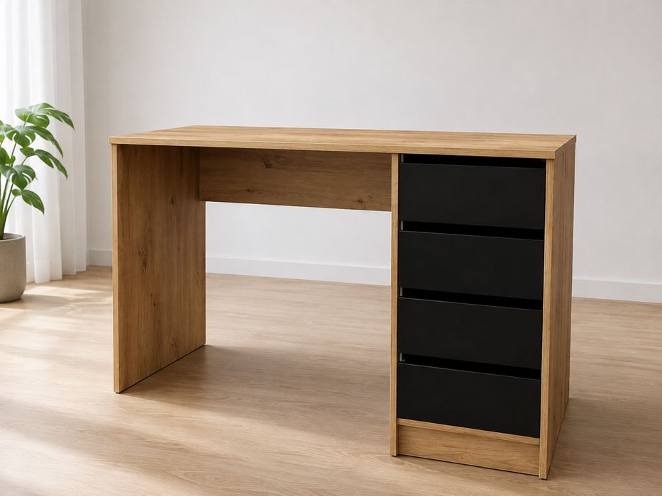Biurko 120 × 55 cm , 4 szuflady, stan bardzo dobry