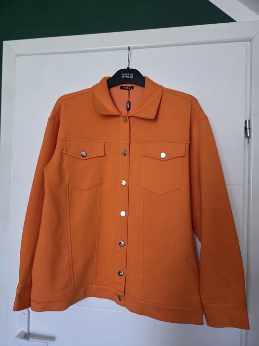 Pomarańczowa bawełniana bluza katana XL super trend