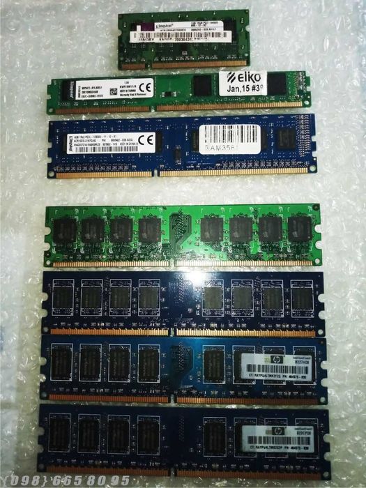 Продам оперативну пам'ять ОЗУ DDR3 - 4 Gb, 2Gb,  DDR2 - 1, 2 ГБ