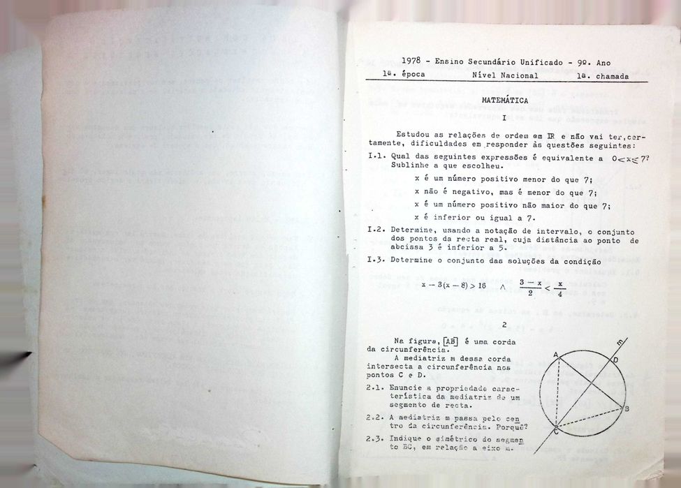 Provas de exame de Matemática - 9º ano