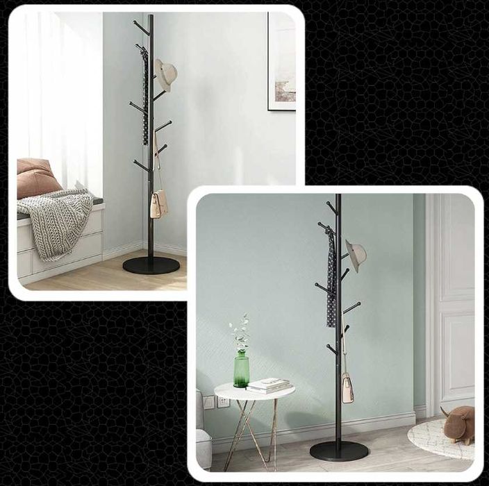 Nowoczesny WIESZAK STOJĄCY Podłogowy Na Ubrania Loft | GRATIS