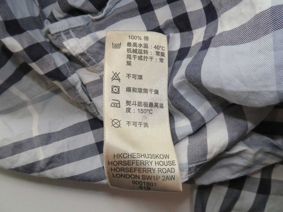 Burberry koszula w kratę baby blue M