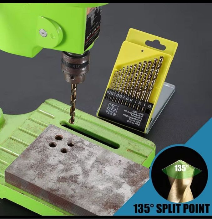 Свёрла М35 кобальтовые - набор по металу 1мм-6,5мм - 10мм