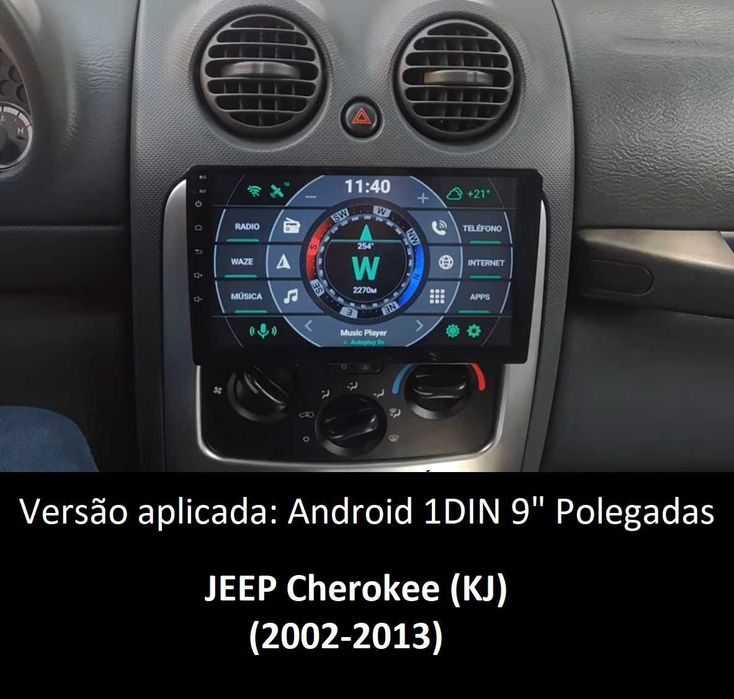 (NOVO) Rádio 2DIN • Jeep CHEROKEE • (XJ) (KJ) (KL) • Android GPS