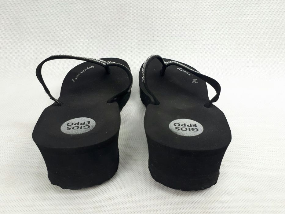 KLAPKI JAPONKI GIOSEPPO 33192 aroma black czarne cyrkonie 41 buty