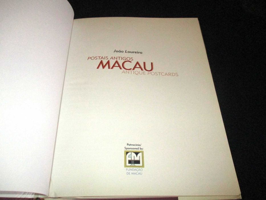 Livro Postais antigos Macau João Loureiro 1ª edição