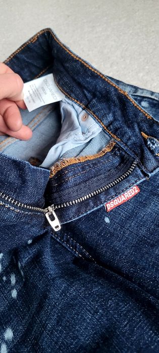 Spodnie damskie Dsquared S M 26 jeans plamy styl