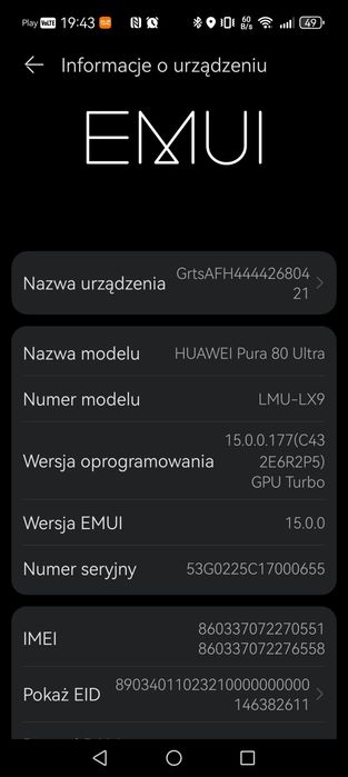 Telefon Huawei Pura 80 Ultra czarny Gwarancja Król fotografii
