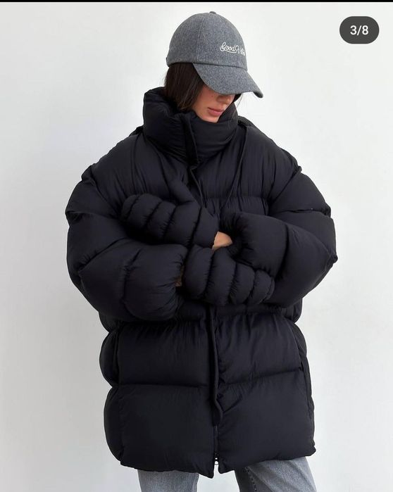 Пуховик зимний с перчатками