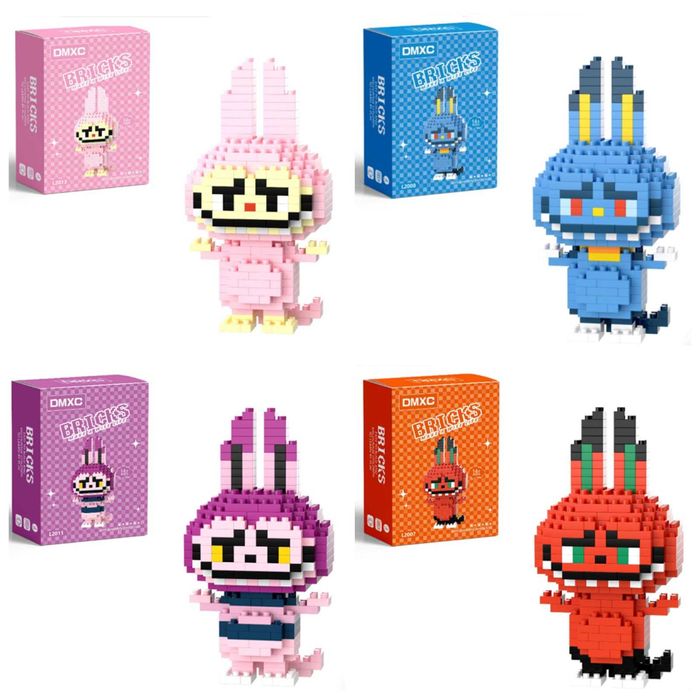 Бездоганний 3D конструктор мініблоків Лабубу LABUBU Bearbrick Блочный