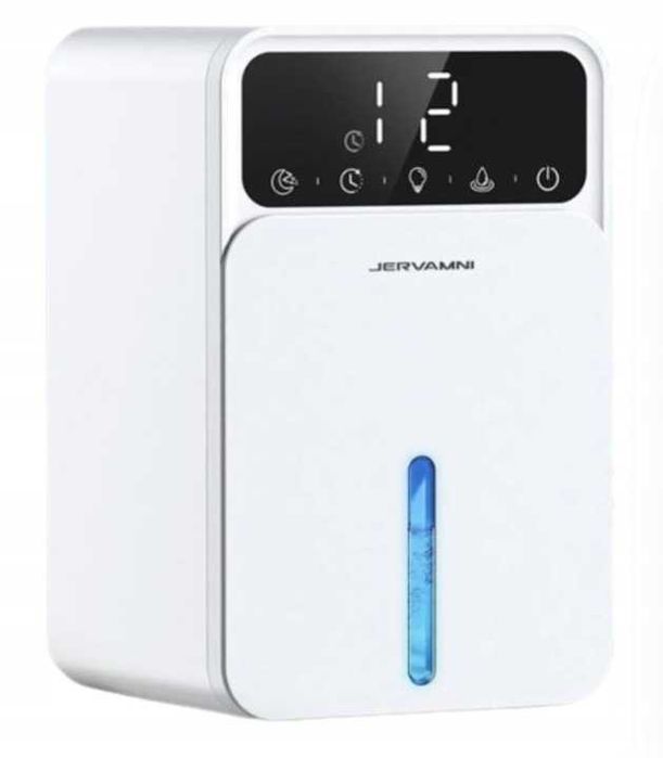 Elektryczny osuszacz powietrza z ekranem LCD, timer 12H JERVAMNI biały