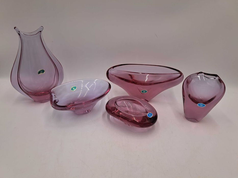 Wazon szklany patera misa ŻBS Czechosłowacja Miroslav Klinger lata 60.