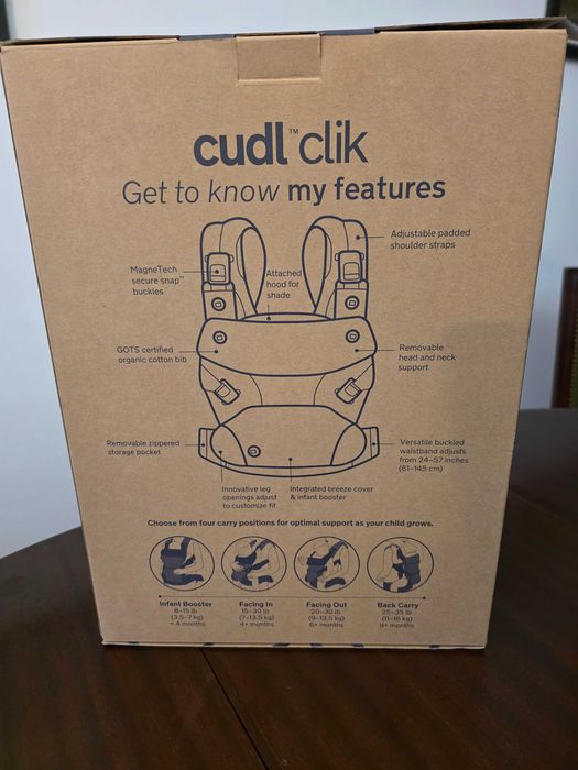 Marsupio Nuna Cudl Versao Clik Passeio Bebe Crianca