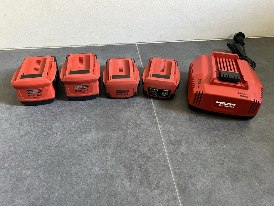 Зарядний пристрій,батареї ,акумулятори Hilti  B 5.2 Ah  B 2,6 Ah , C4/36-350
