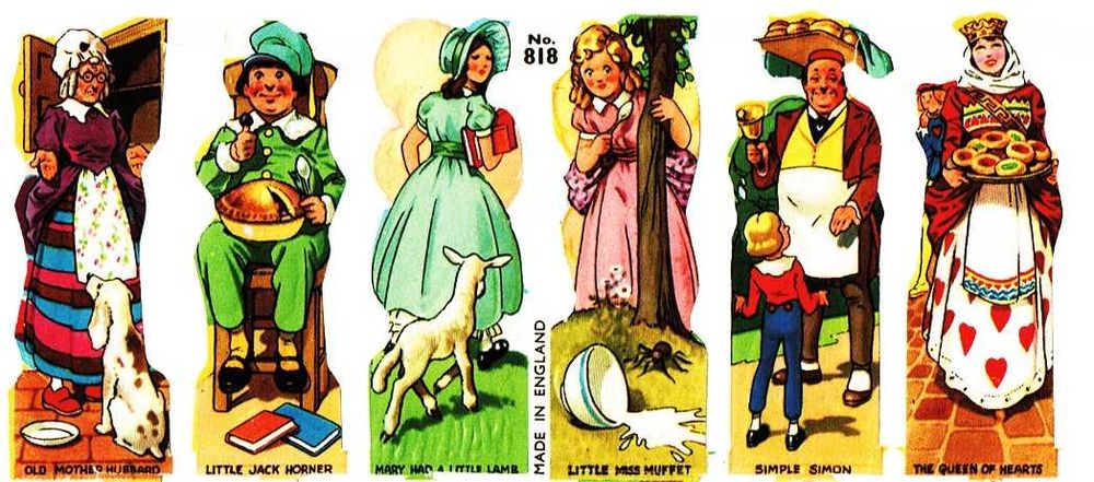 Conjunto de 10 figuras em relevo Inglesas - anos 50