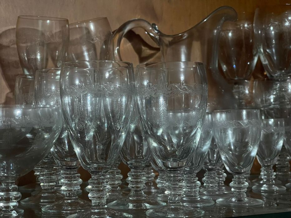 Serviço copos de cristal