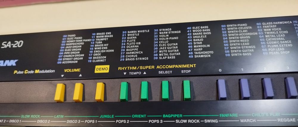 Syntezator CASIO SA-20