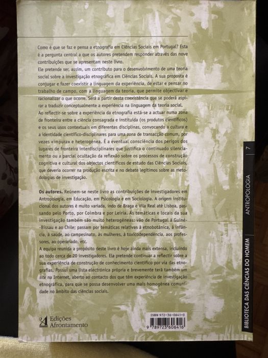 Experiência Etnográfica em Ciências Sociais