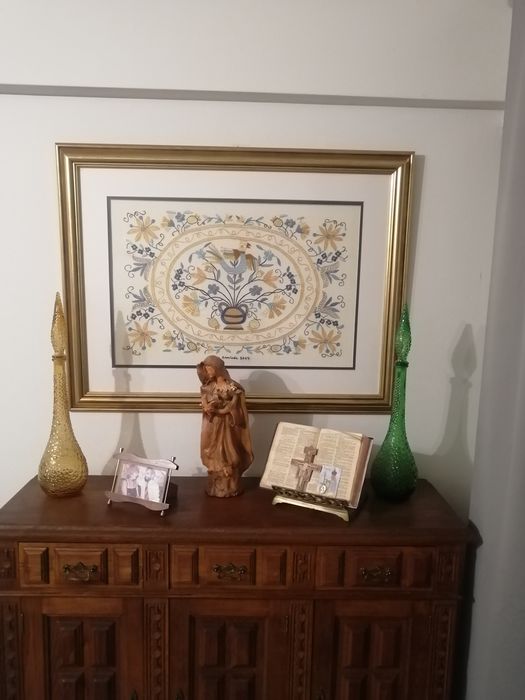 Quadro bordado castelo branco