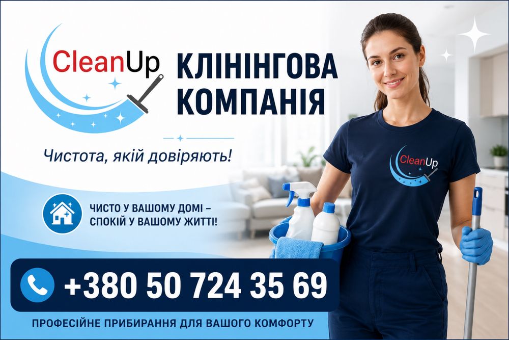 Прибирання, клінінгова компанія.