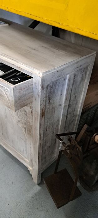 Louceiro com 2 portas e gavetas, restaurado