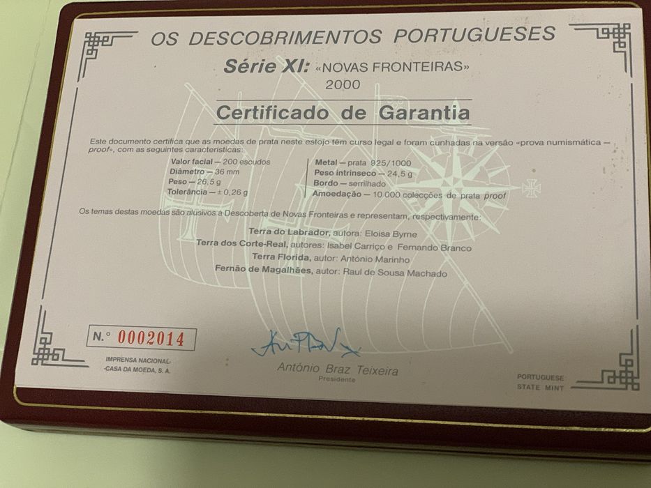 Moedas Prata Proof