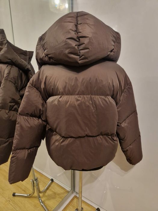 brązowa kurtka puchowa S zara