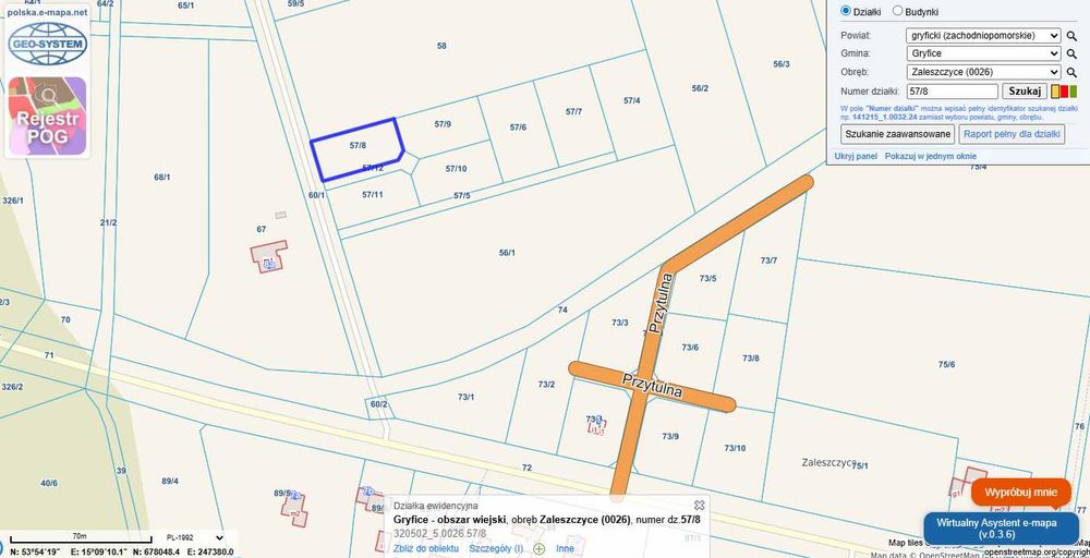 Działki budowlane Zaleszczyce i Rzęskowo - Widok 4