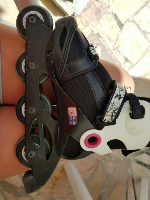 Patins em linha de senhora